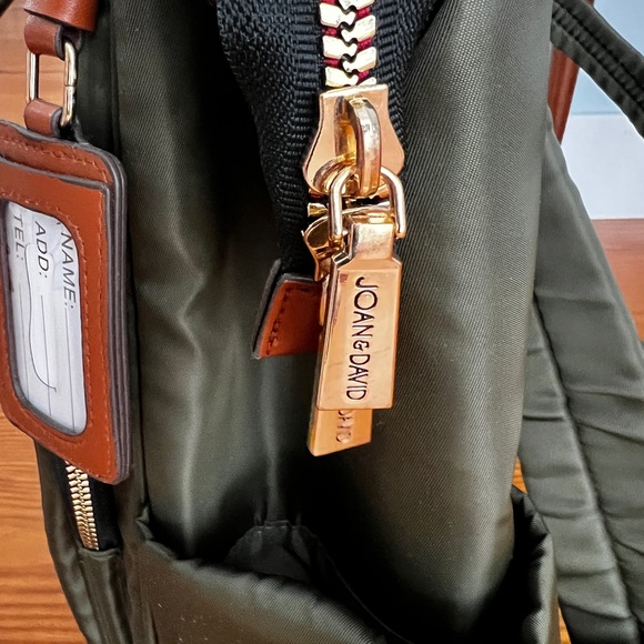 Joan & David Dark Green Travel Backpack Bag - Picture 3 of 7